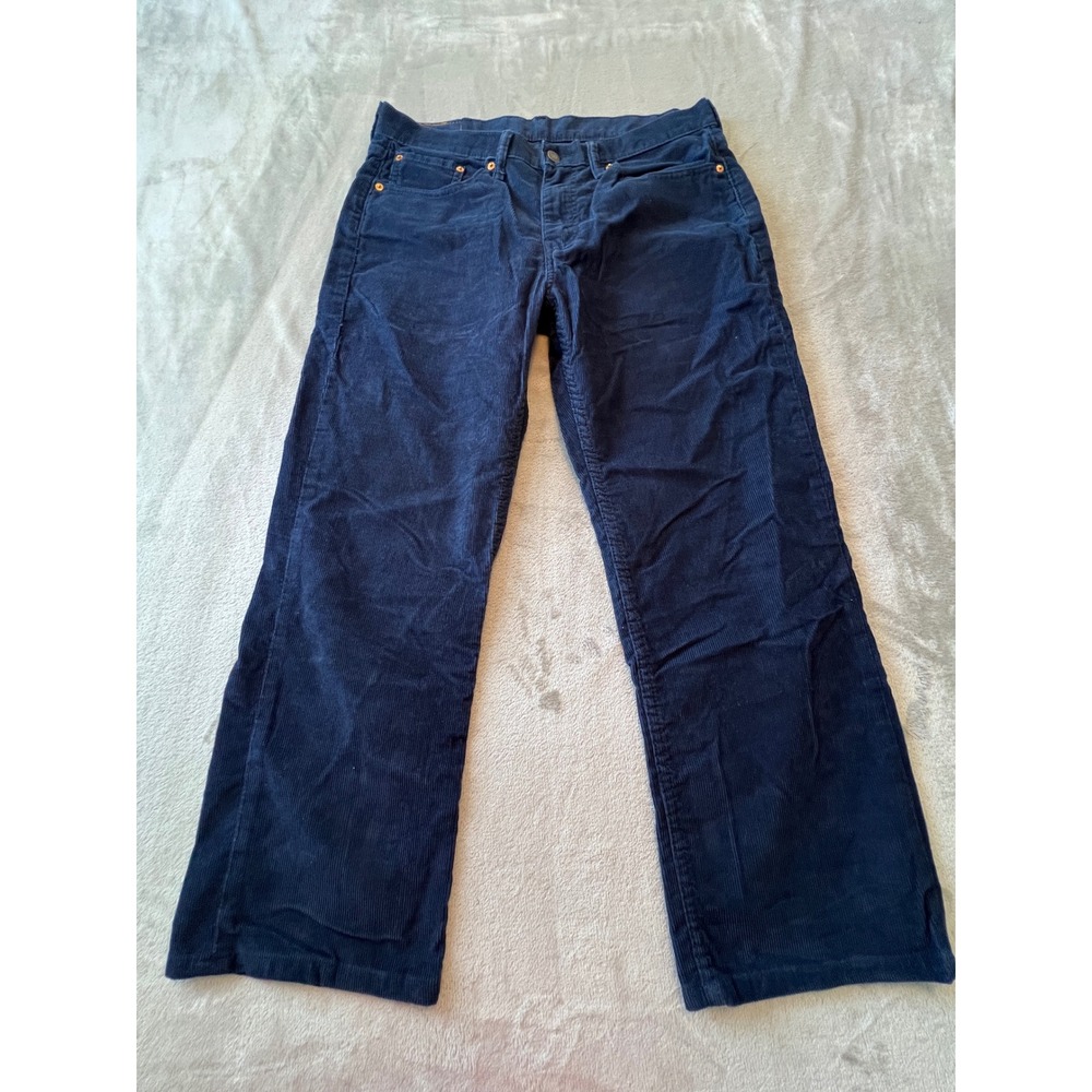 Levi's 514 Corduroy Pants Mens 33x30 Navy Blue  Straight Fit